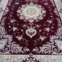 فرش 9 متری ابریشم رنگ زرشکی|فرش|بومهن, |دیوار