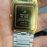 ساعت وستار اصل کوارتز آبکاری طلا ۱۸ عیار