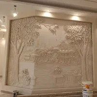 گچبری پیش ساخته میکروسمنت پتینه گچ سمنان نقاشی|خدمات پیشه و مهارت|کیش, |دیوار