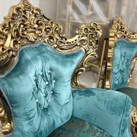 مبل سلطنتی 9نفره نهارخوری ورق طلا با عسلی|مبلمان خانگی و میز عسلی|کرمانشاه, |دیوار