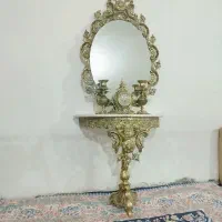 آینه و شمعدان طرح برنز