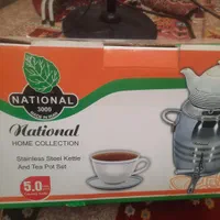 سماور و قوری آکبند و یک سینی مجلسی آکبند