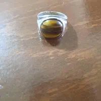 انگشتر نقره رکاب و سنگ کمیاب
