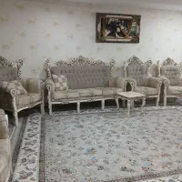 مبل 6 نفره سلطنتی چوب کاج عسل
