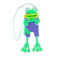 کیف بافتنی مدل قورباغه