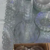 75تیکه بشقاب،پارچ،دیس،قندان استکان انگشتی فرانسوی