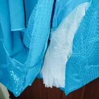 لباس مجلسی آبی کار دست با شال حریر،پارچه وارداتی|لباس|تهران, پاسداران|دیوار