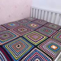 دو عدد رو تختی بافتنی