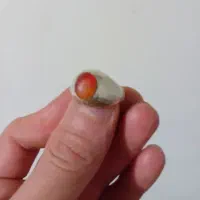 عقیق یمنی خیلی کهنه تراش ریگی