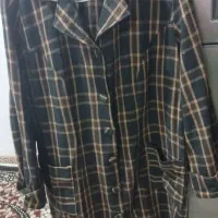 مانتو چهارخونه پشمی سایز ۵۴