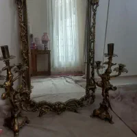 آینه وشمعدان برنز|صنایع دستی و سایر لوازم تزئینی|تهران, دریاچه شهدای خلیج فارس|دیوار