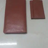 ست کیف و جا سوئیچی چرم طبیعی