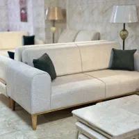 مبل مینیمال دسته چوبی ست ۷ نفره