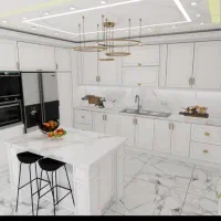 طراحی و اجرای کابینت نئوکلاسیک