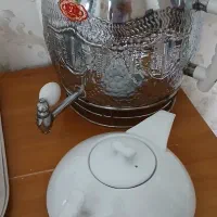 سماور  و قوری گازی  بدون تنوره نو|سماور، چای‌ساز، قهوه‌ساز|بندر انزلی, جهانگانی|دیوار