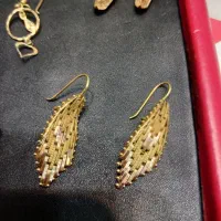 گشواره حصیری طلا  فقط ۴ درصد زرگری وفائی