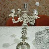 شمعدان آب نقره یک جفت|کلکسیون اشیاء عتیقه|شاهین‌شهر, خانه کارگر|دیوار