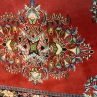 پشتی گل شاه عباسی دستبافت گل ابریشم