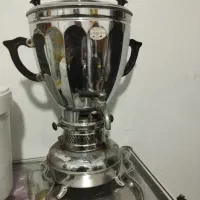 سماور  تمام برنجه قدیمی شیش لیتری ماک حک شده