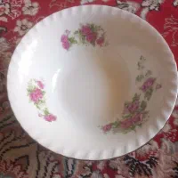 کاسه چینی گل سرخی ژاپنی قدیمی
