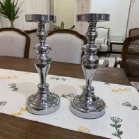 یک جفت شمعدان استیل بلند|صنایع دستی و سایر لوازم تزئینی|رباط‌کریم, رباط‌کریم|دیوار
