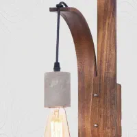 چراغ دیواری چوبی لامپ خور کافه رستوران چراغ خواب|لوستر و چراغ آویز|تبریز, |دیوار