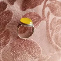 انگشتر عقیق زرد نقره