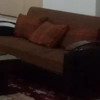 مبل 7 نفره چرم و پارچه