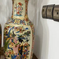 گلدون چینی سنتی قدیمی سایز بزرگ یک عدد سالم|کلکسیون اشیاء عتیقه|ساری, |دیوار