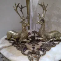 گوزن برنجی تندیس برنزی