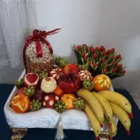 حکاکی هندوانه.میوه آرایی یلدا.گیفت یلدا.حکاکی کدو