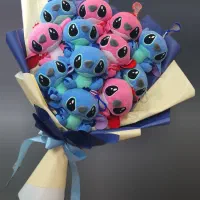 دسته گل عروسک استیج ۱۳تایی(ولنتاین نزدیکه)