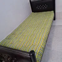 تخت یک نفره چوبی فلزی