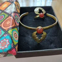 ست دستبند و انگشتر جنس برنج