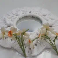 آینه فانتزی مکرومه کوچک