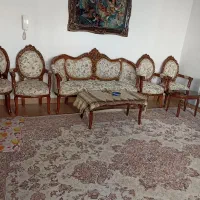 مبلمان ۷ نفره  مدل فرحی چوب گردو