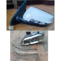 آیینه بغل و چراغ پارس و منبع وسط اگزوز