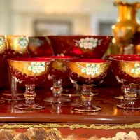 کریستال اگرمن طلاکوب آکبندآنتیک قدیمی جهیزیه دکوری|ظروف سرو و پذیرایی|تهران, پونک|دیوار