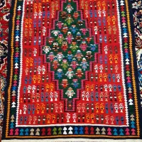 گلیم دست بافت پشمی|گلیم، جاجیم، گبه|هرسین, |دیوار