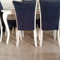 میز صندلی شش نفره با روی شیشه سالم بدون لقی|میز و صندلی غذاخوری|تهران, شاهین|دیوار
