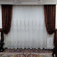 پرده حریر همراه والان