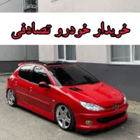 پژو ۲۰۶ تیپ ۲ آلبالویی/ خودرو تصادفی معاوضه