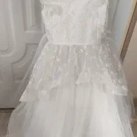 پیراهن مجلسی دخترانه سفید