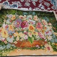 تابلو فرش دستباف سبد گل