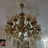 لوستر۶ شاخه برنج در حد نو|لوستر و چراغ آویز|تهران, صد دستگاه|دیوار