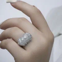 انگشتر جواهر تمام نقره مدل پرنس عین طلا لوکس|بدلیجات|تبریز, |دیوار