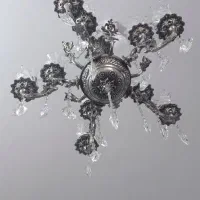 لوستر ۱۰شعله قلم کاری درحد نو|لوستر و چراغ آویز|مشهد, کشف|دیوار