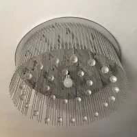 لوستر وارداتی اویز کریستال قطر ۹۰ سانت