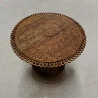 میز گرد قلم زنی چوب شیشم