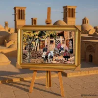 تابلو فرش چاپی چهره|تابلو فرش|آران و بیدگل, |دیوار